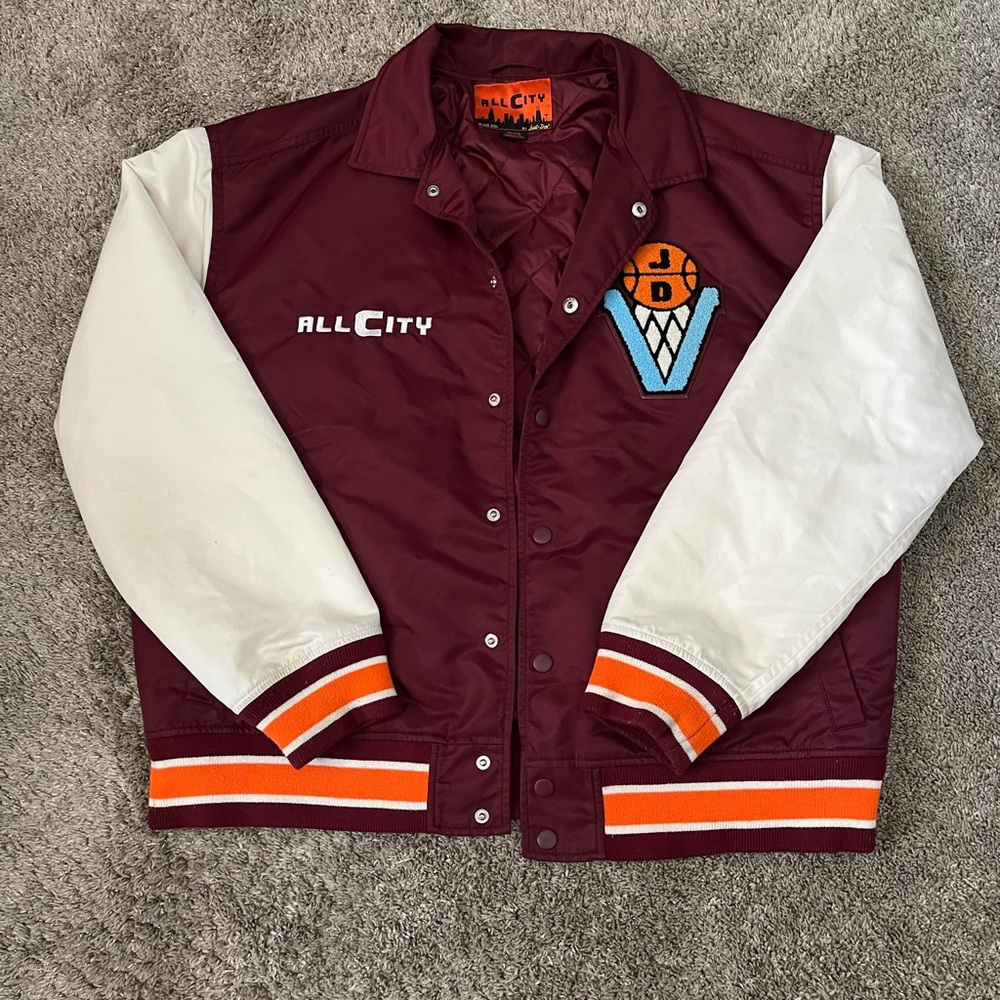 BNWTS Just Don x ALL CITY Mens Snap Up Basketball Jacket Sz L/G Multicolor XL